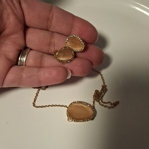 Elegant Gold and Pink Jewelry Set